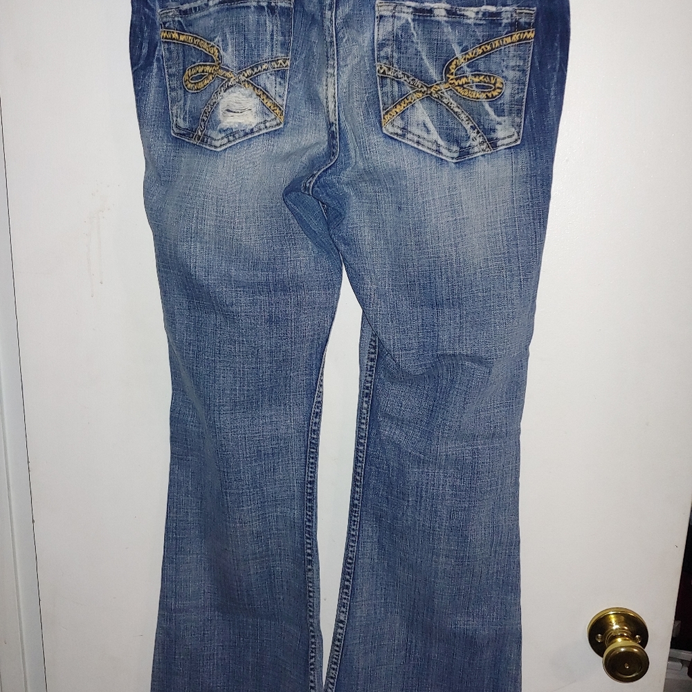 Womens bootcut distressed jeans